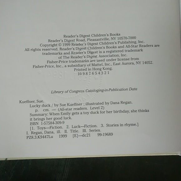 Fisher-Price Lucky Duck Level Reader Preschool Homeschool Daycare Picture Book - Picture 4 of 5